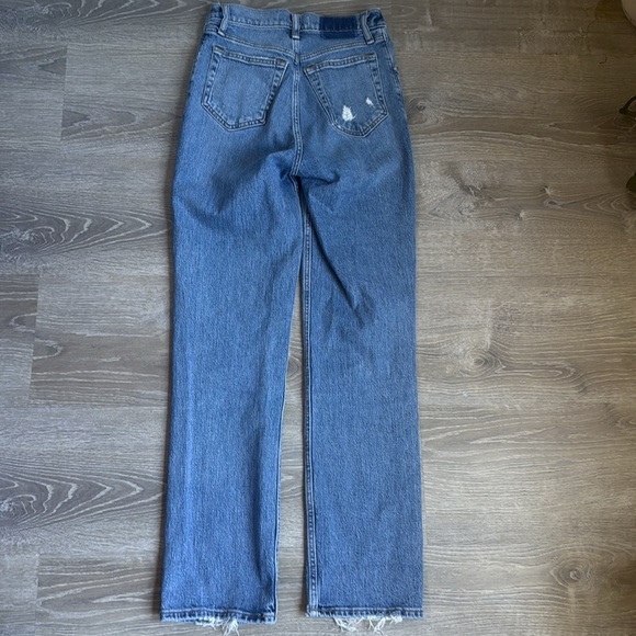 Abercrombie & Fitch 90s Straight Ultra High Rise Criss Cross Jeans 25 - Picture 3 of 11